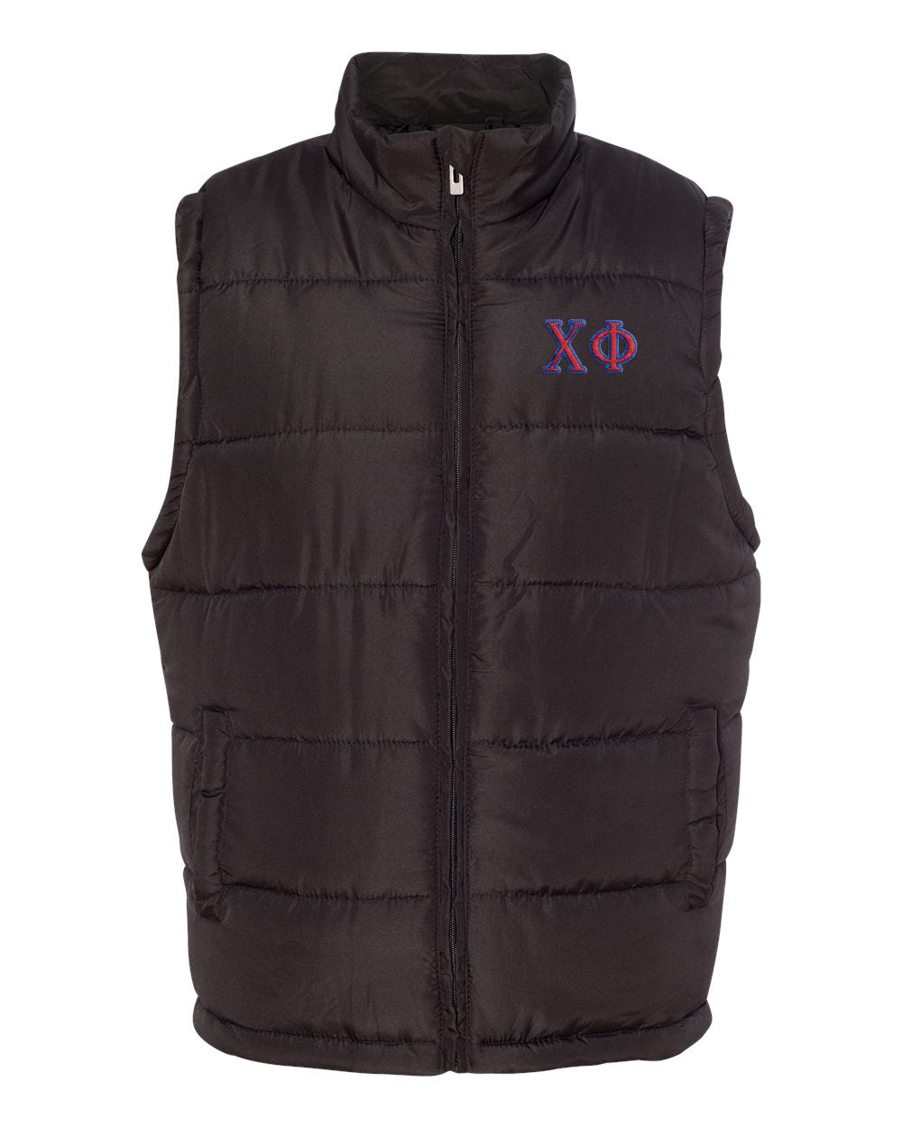 Chi Phi Embroidered Puffer Vest