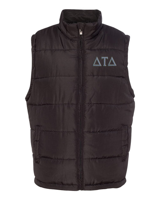 Delta Tau Delta Embroidered Puffer Vest