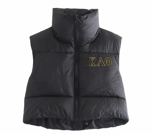 Kappa Alpha Theta Embroidered Puffer Vest