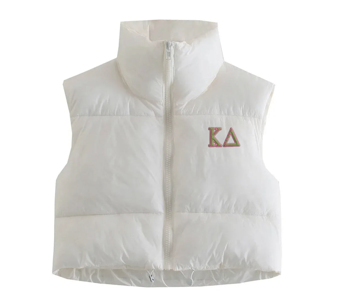 Kappa Delta Embroidered Puffer Vest