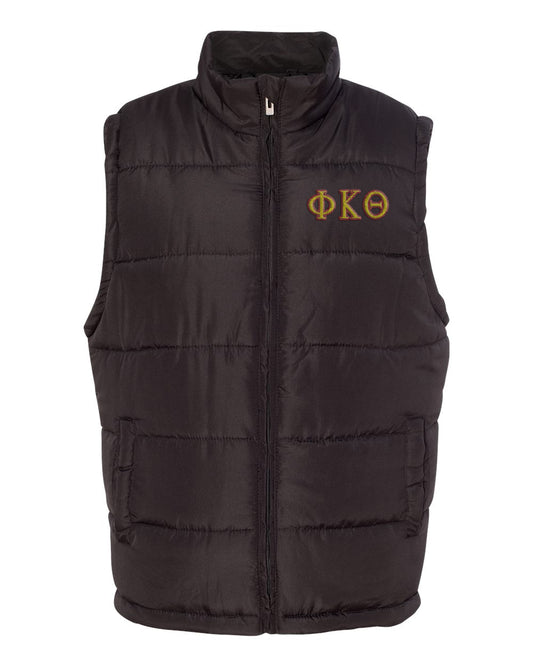 Phi Kappa Theta Embroidered Puffer Vest