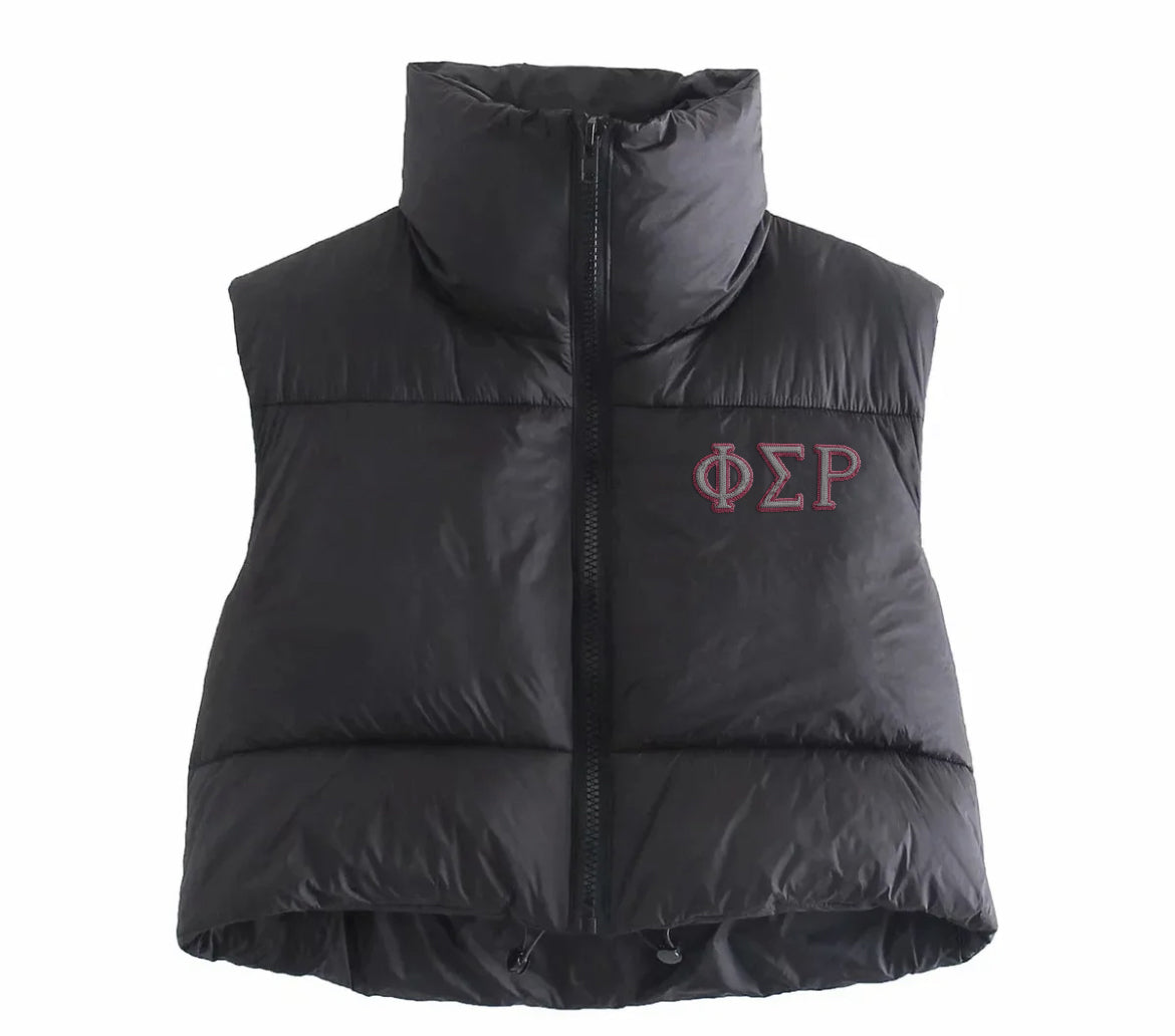 Phi Sigma Rho Embroidered Puffer Vest