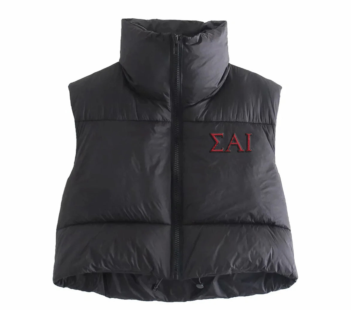 Sigma Alpha Iota Embroidered Puffer Vest