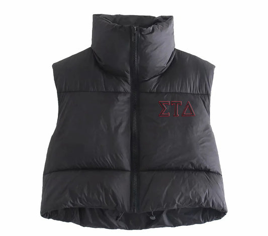 Sigma Tau Delta Embroidered Puffer Vest