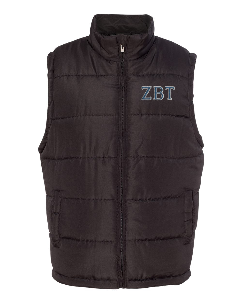 Zeta Beta Tau Embroidered Puffer Vest