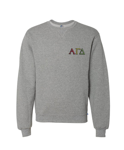 Alpha Gamma Delta Embroidered Crewneck Sweatshirt