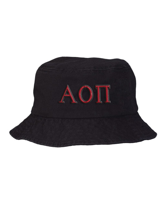 Alpha Omicron Pi Embroidered Bucket Hat