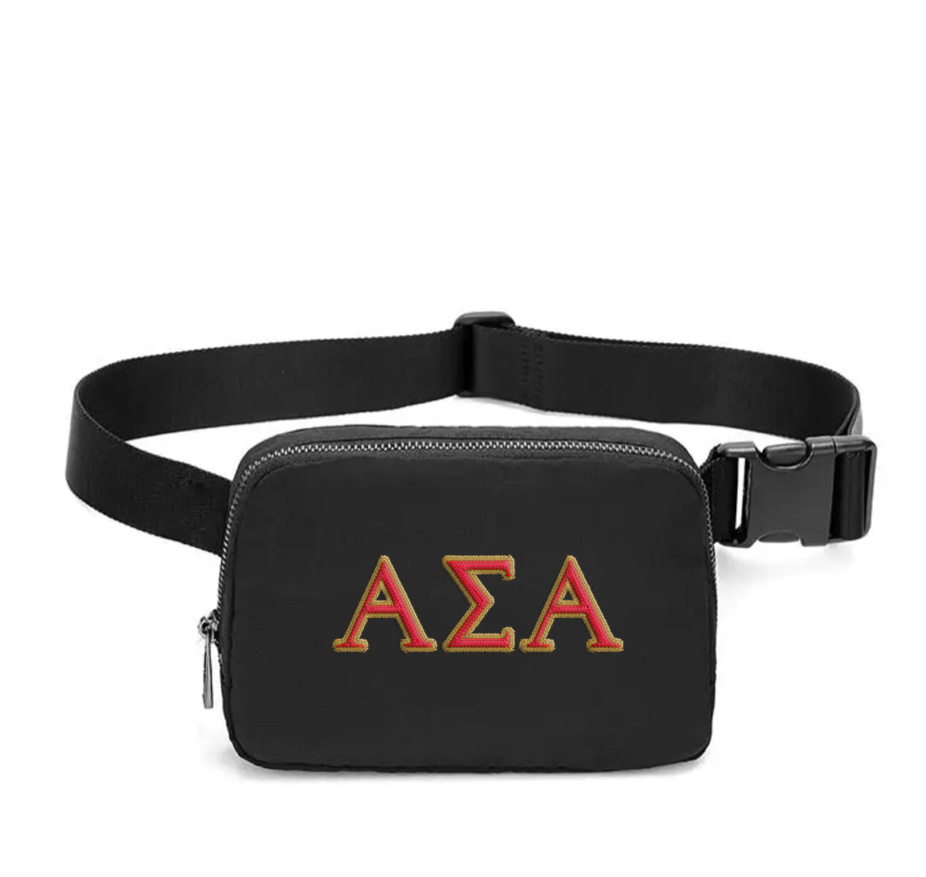 Alpha Sigma Alpha Embroidered Belt Bag