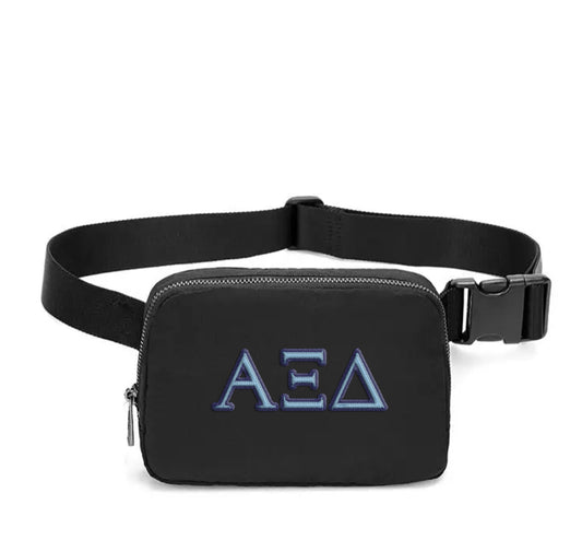 Alpha Xi Delta Embroidered Belt Bag