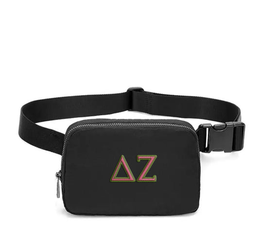 Delta Zeta Embroidered Belt Bag