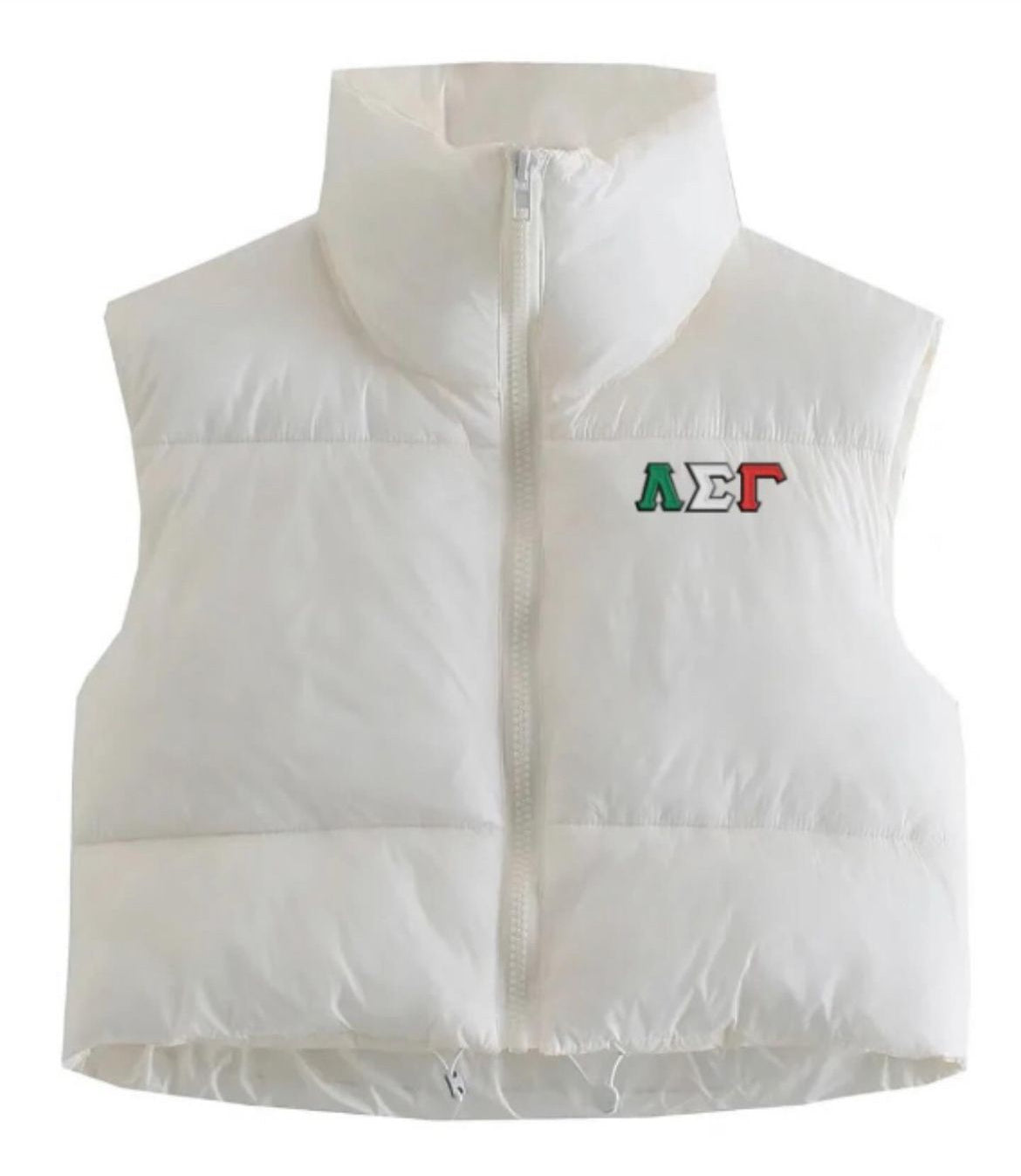 Lambda Sigma Gamma Embroidered Puffer Vest