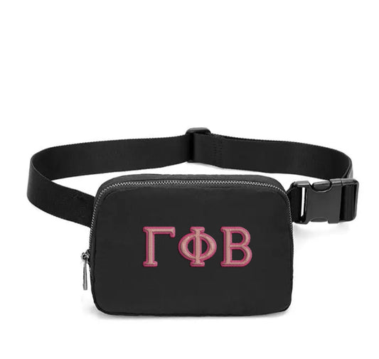 Gamma Phi Beta Embroidered Belt Bag
