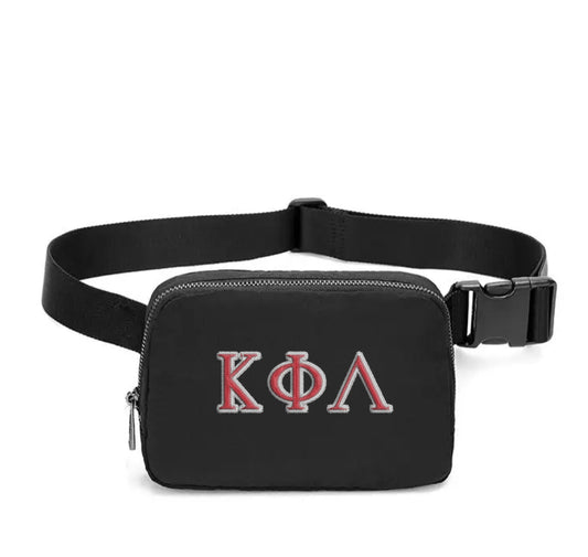 Kappa Phi Lambda Embroidered Belt Bag