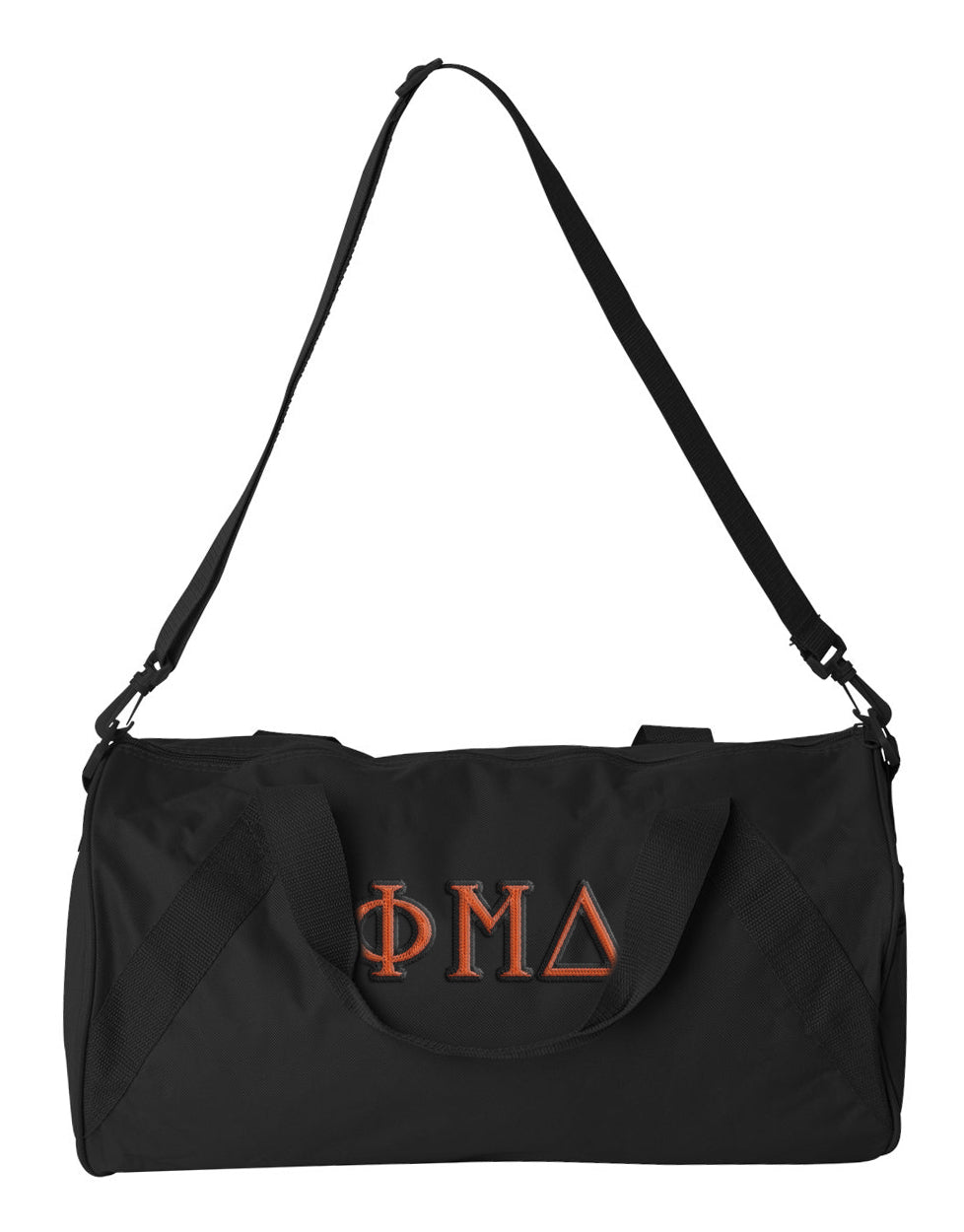 Phi Mu Delta Embroidered Duffel Bag