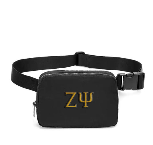 Zeta Psi Embroidered Belt Bag