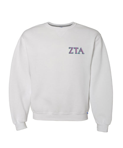 Zeta Tau Alpha Embroidered Crewneck Sweatshirt