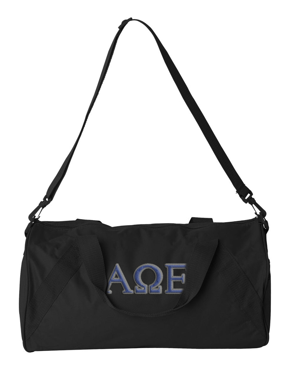 Alpha Omega Epsilon Embroidered Duffel Bag