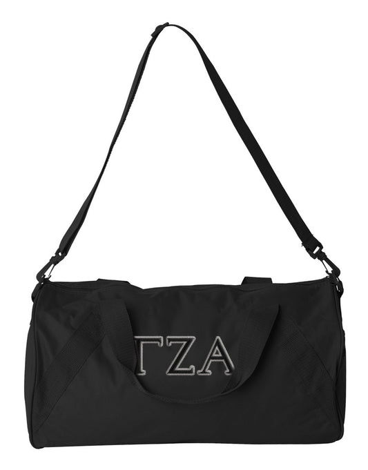 Gamma Zeta Alpha Embroidered Duffel Bag