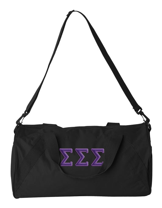 Sigma Sigma Sigma Embroidered Duffel Bag
