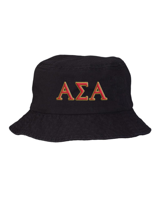 Alpha Sigma Alpha Embroidered Bucket Hat