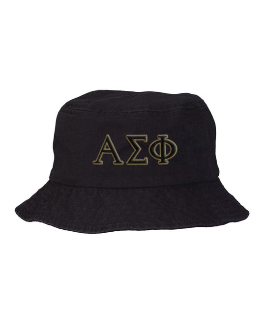Alpha Sigma Phi Embroidered Bucket Hat
