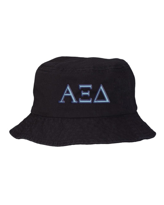 Alpha Xi Delta Embroidered Bucket Hat