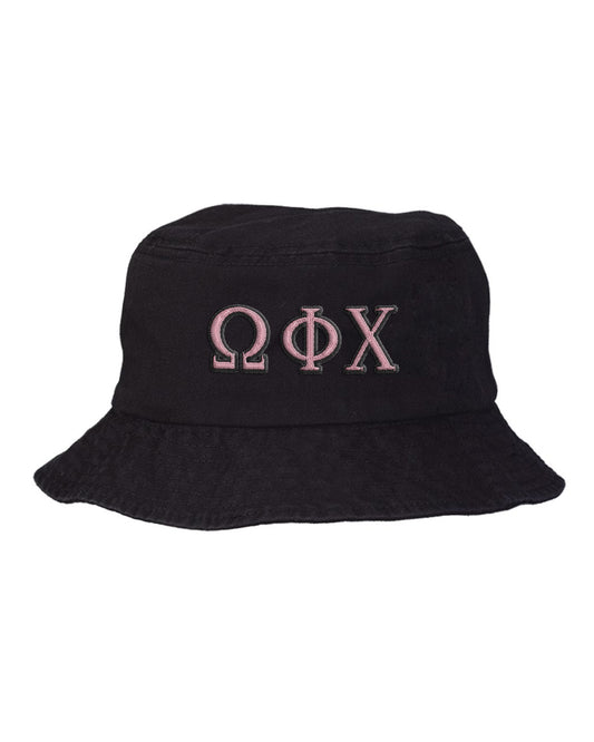 Omega Phi Chi Embroidered Bucket Hat