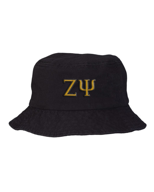 Zeta Psi  Embroidered Bucket Hat